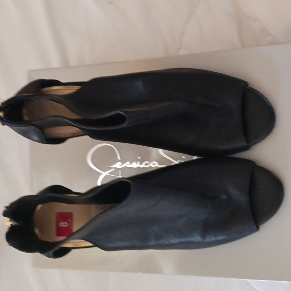 Jessica Simpson black leather boots size 8 nwt